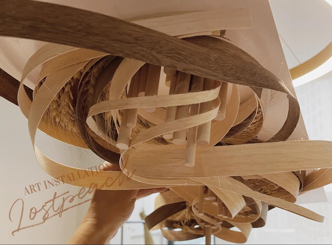 Interior Design | Ceiling Art Installation | Restaurant Ceiling 3D Structure image 1