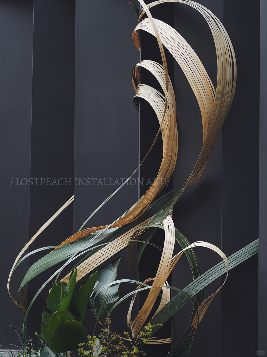Restaurant Facade Bamboo Installation Art - Water Wood. Life image 7