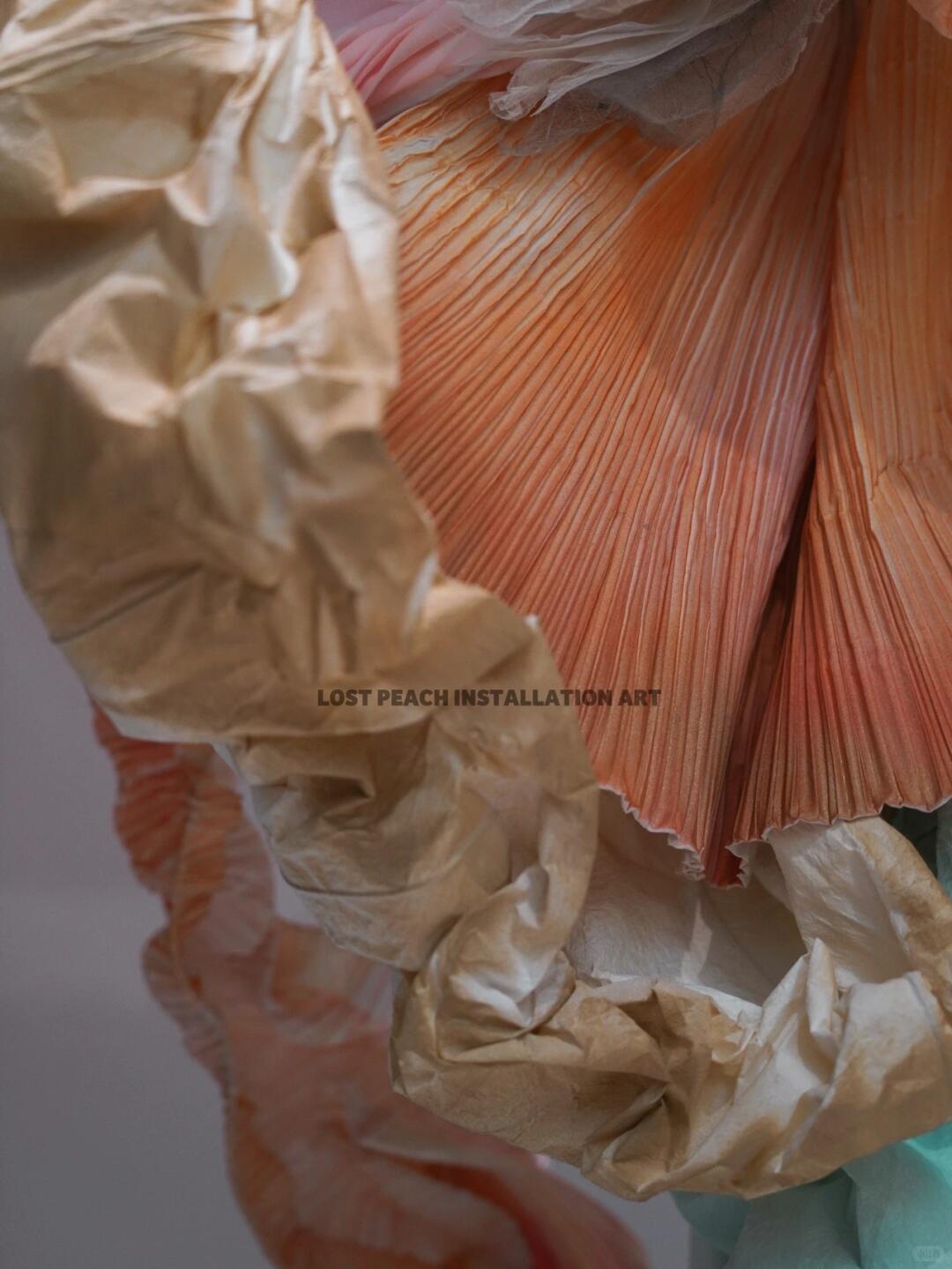Fabric & Paper Art Installation | Deep Autumn Hues Window Display image 5