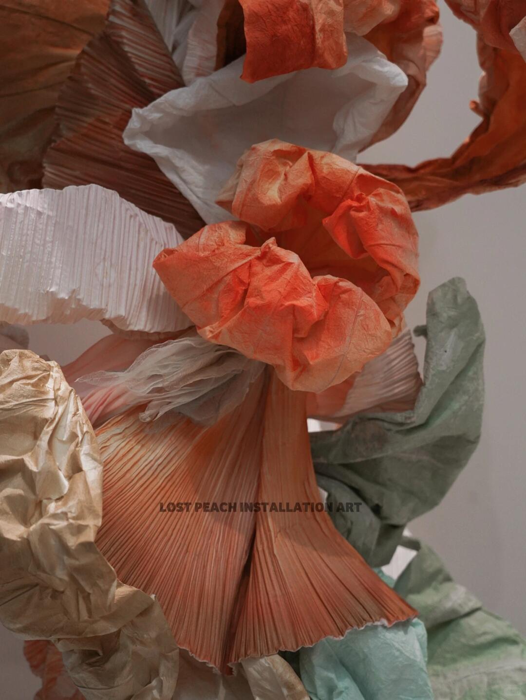 Fabric & Paper Art Installation | Deep Autumn Hues Window Display image 6