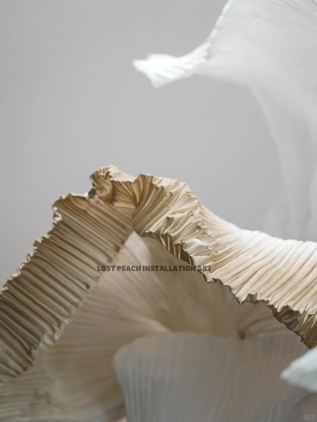 Fabric & Paper Art Installation | Deep Autumn Hues Window Display image 7