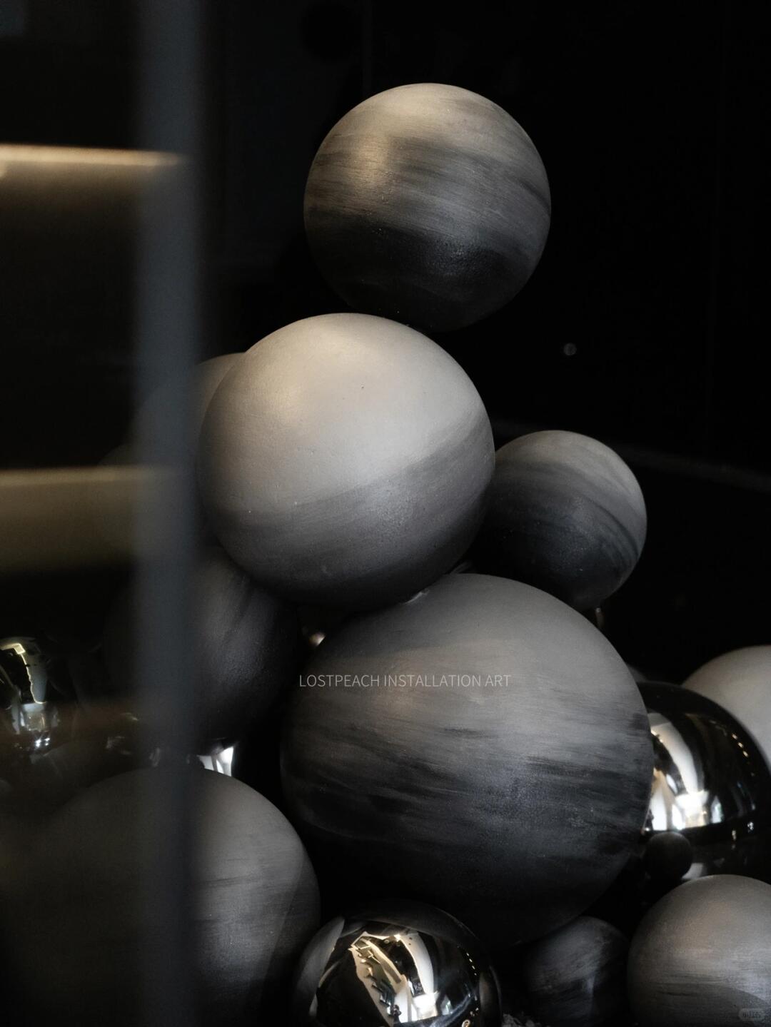 Futuristic Installation || Metallic Planet Art Installation - Bar image 5