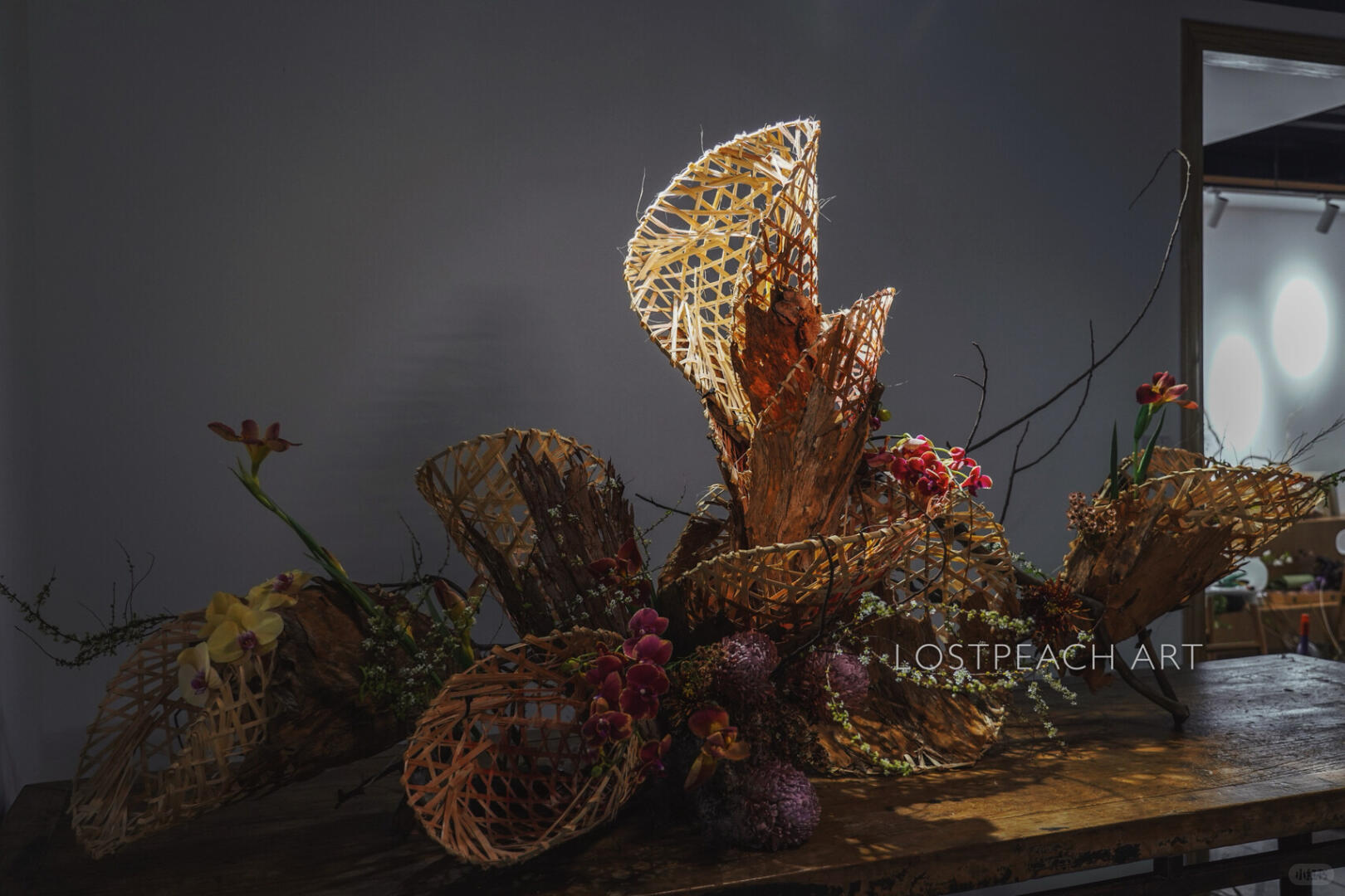 Brand Tea Room Art Installation | Structural Floristry | Falling Leaves image 7