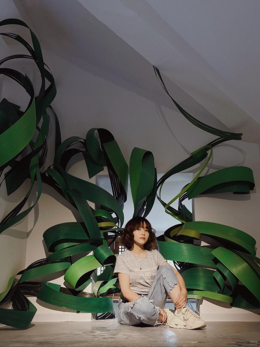 High-End Tea Room Art Installation / Sprouting at Dawn, Bamboo Art Installation image 3