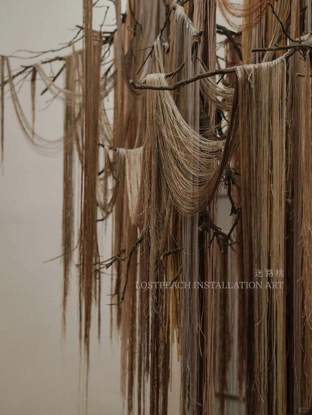 Ten Thousand Meters of Silk Thread, One Thousand Meters of Wooden Slices | Autumnal Ancient-Style Suspended Art Installation image 6