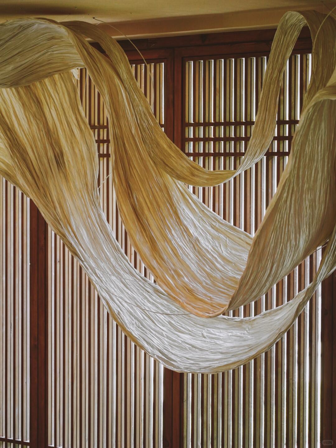Intangible Cultural Heritage Dried Noodle Art Installation | Inverted Hills in Reflection image 4