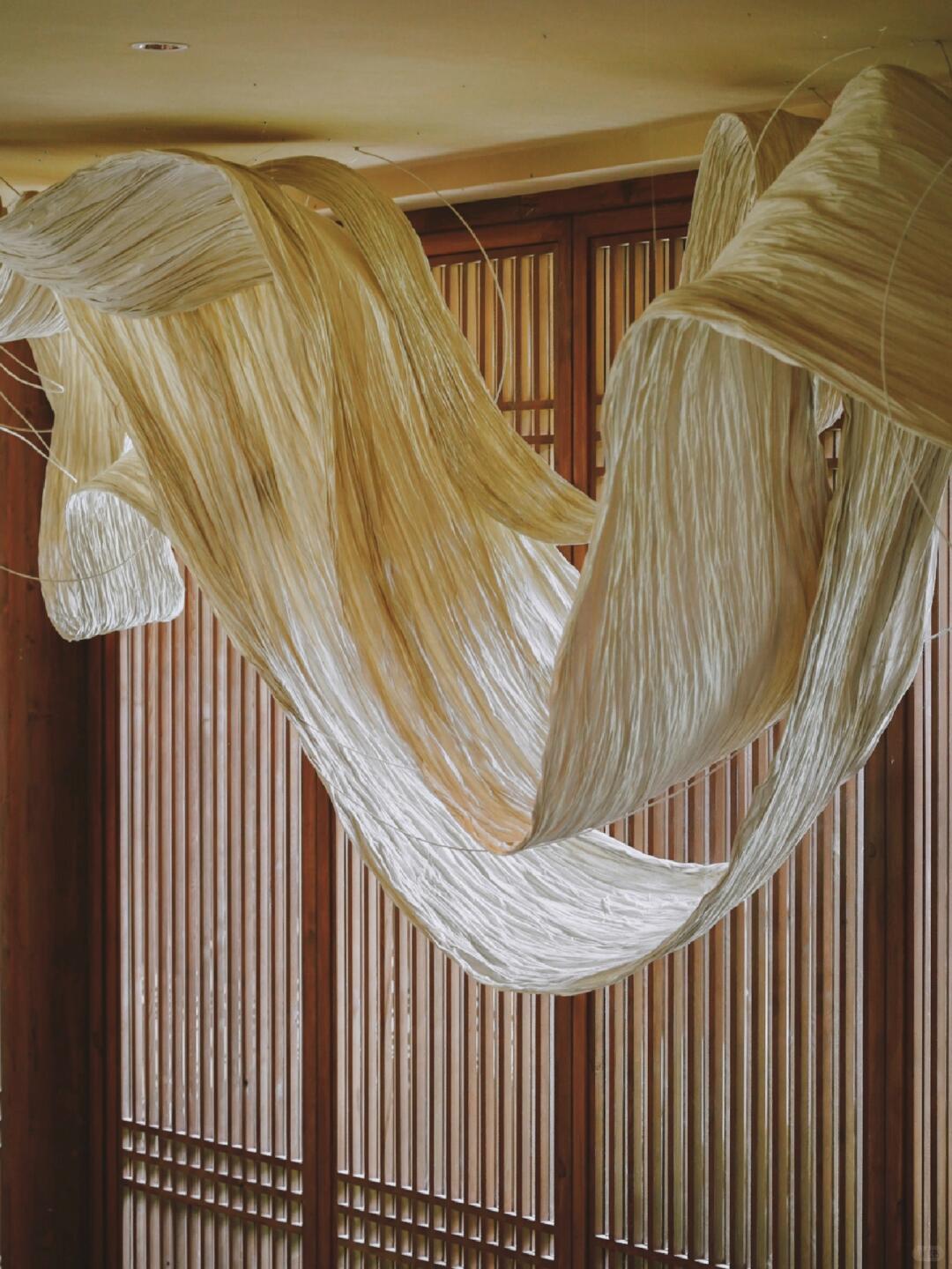 Intangible Cultural Heritage Dried Noodle Art Installation | Inverted Hills in Reflection image 7