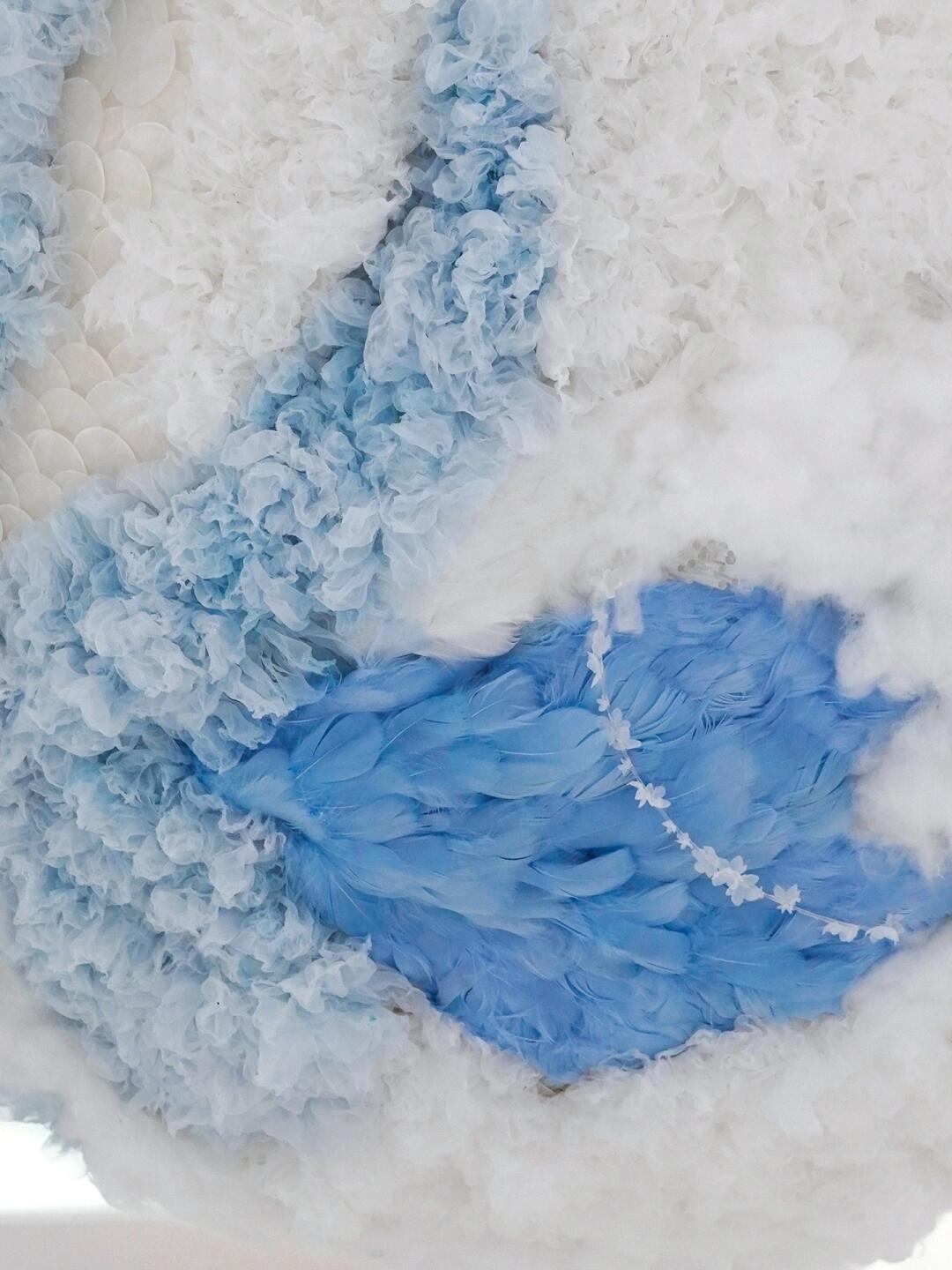 A Fluffy Ocean Planet | Fabric Manipulation Art Installation image 1