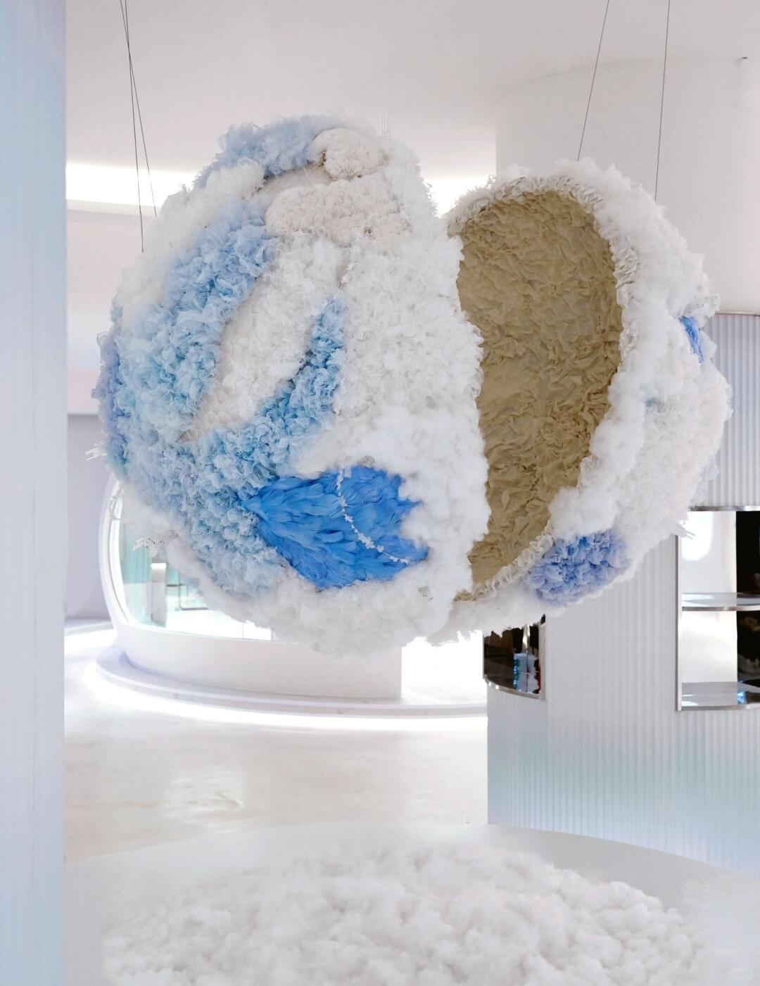 A Fluffy Ocean Planet | Fabric Manipulation Art Installation image 3