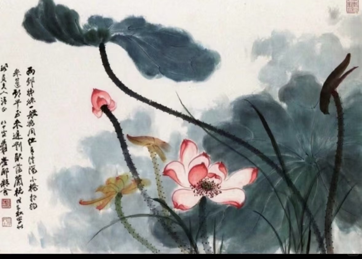 Art Installation Creation | Zhang Daqian Lotus Leaf Painting