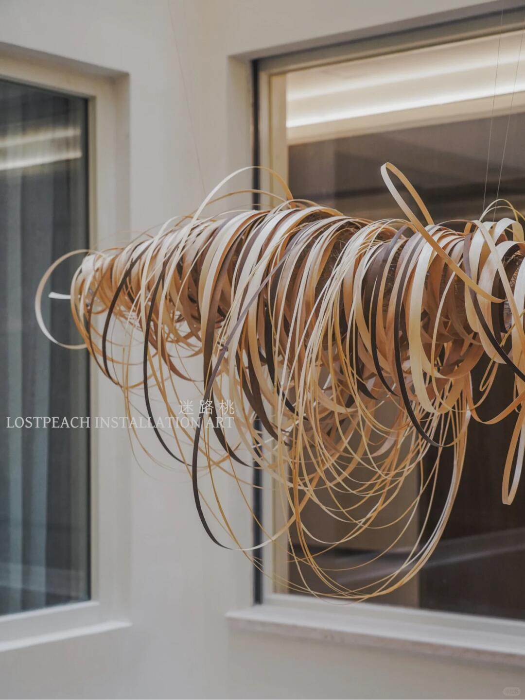 Trajectory | Stacking Installation Materials, the Natural Artistry of Bamboo Strips